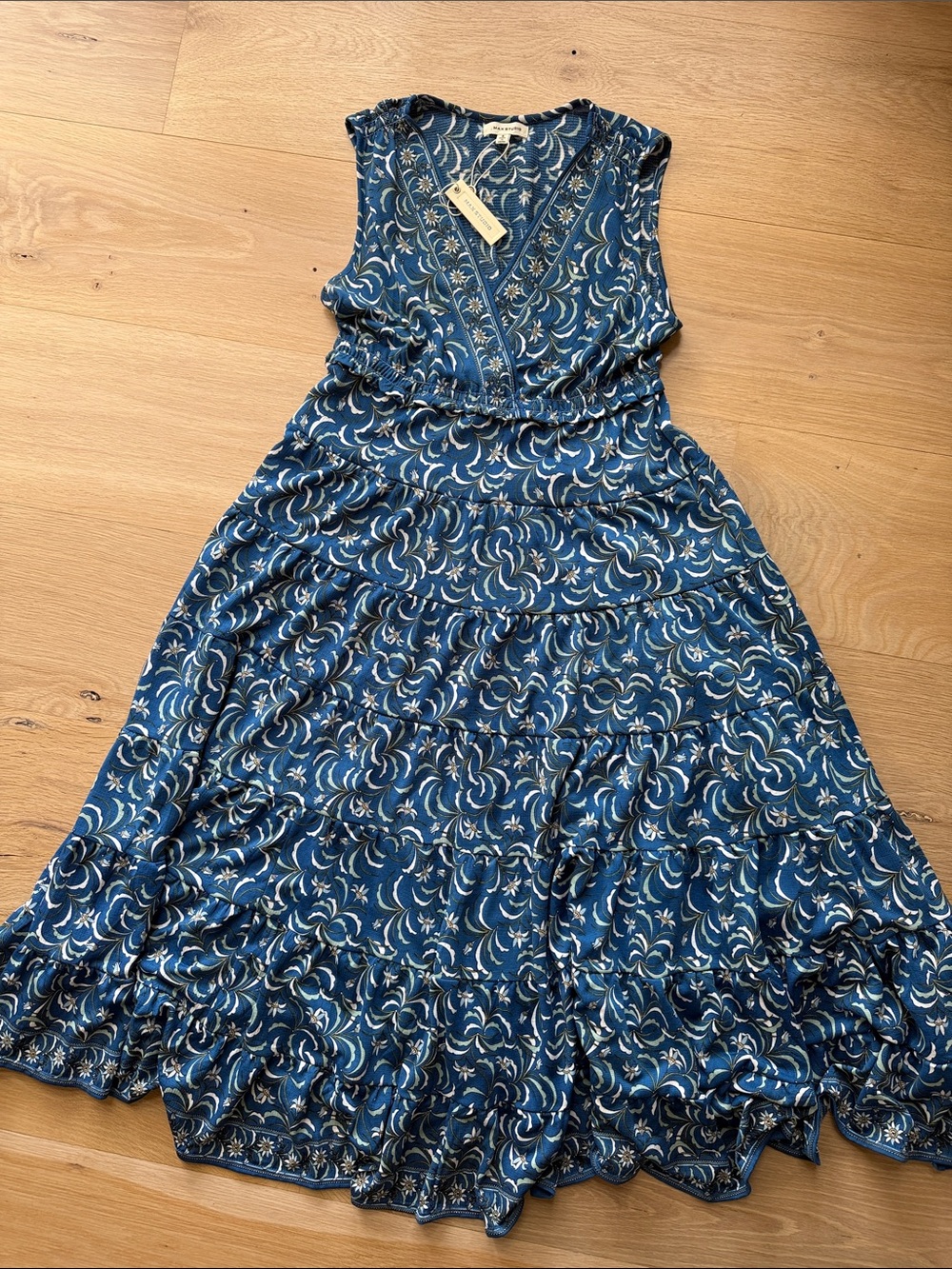 NWT Max Studio Tiered V-Neck Dress